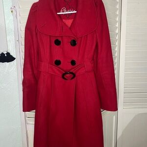 Guess Red Trench Coat